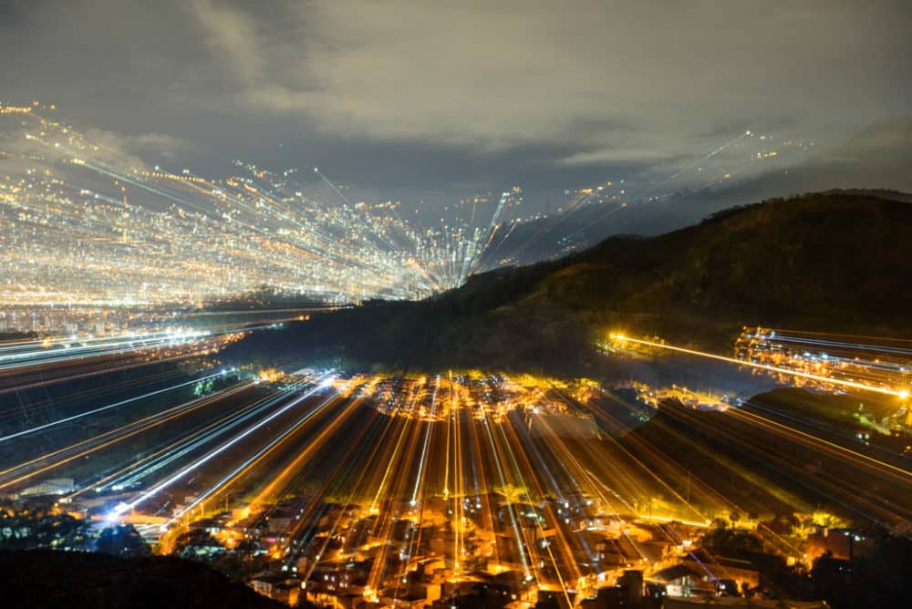 Luces de la ciudad de Medellín